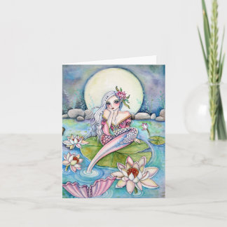 Sirena del lirio de agua - tarjeta de nota