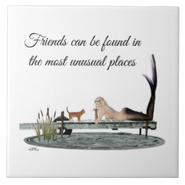 Sirena En Baldosas Cerámicas De Bote