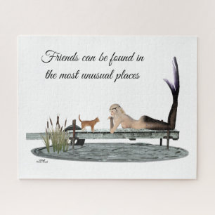 Sirena En Bote Dock Jigsaw Puzzle