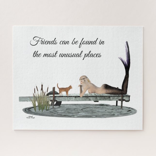 Sirena En Bote Dock Jigsaw Puzzle (Horizontal)