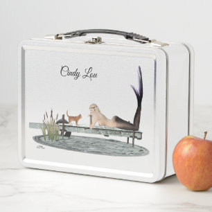 Sirena En Bote Dock Metalizado Lunchbox