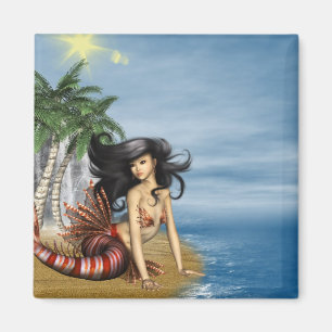 Sirena en el imán de la playa