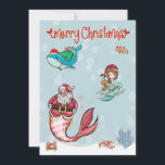Sirena Feliz Navidad Santa Vida Marina<br><div class="desc">Este diseño se puede personalizar en el área proporcionada cambiando la foto y/o el texto. O se puede personalizar haciendo clic en Personalizar esta plantilla y luego eligiendo la opción de personalizar más y eliminar o cambiar el color del fondo, agregar texto, cambiar el color o estilo del texto, o...</div>