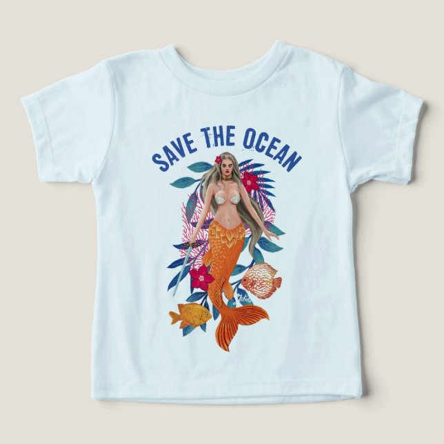 Sirena guerrera - Salven el océano (Diseño delantero )