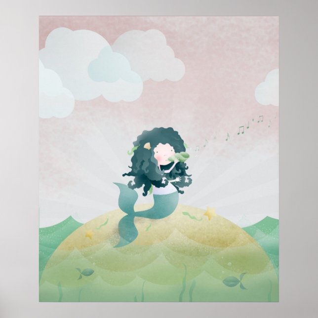 Sirena - impresión poster (Frente)