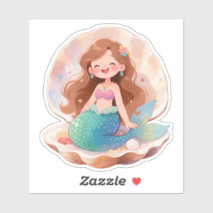 Sirena Monísima Estética Pegatina Pastel Chica Océ