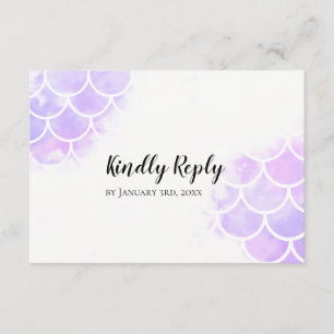 Sirena rosa y morada inspirada en boda RSVP