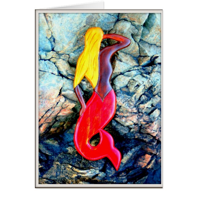 sirena rubia en rojo (Frente)