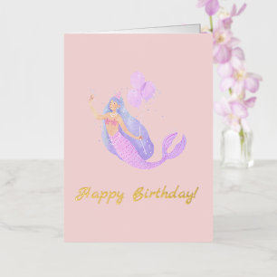 Sirena Sencilla Cumpleaños Rosa Melocotón