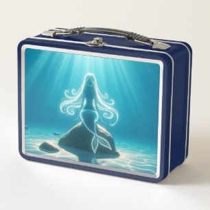 Sirena submarina iluminada con sol