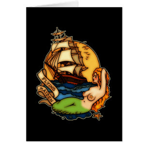 Sirena y barco pirata