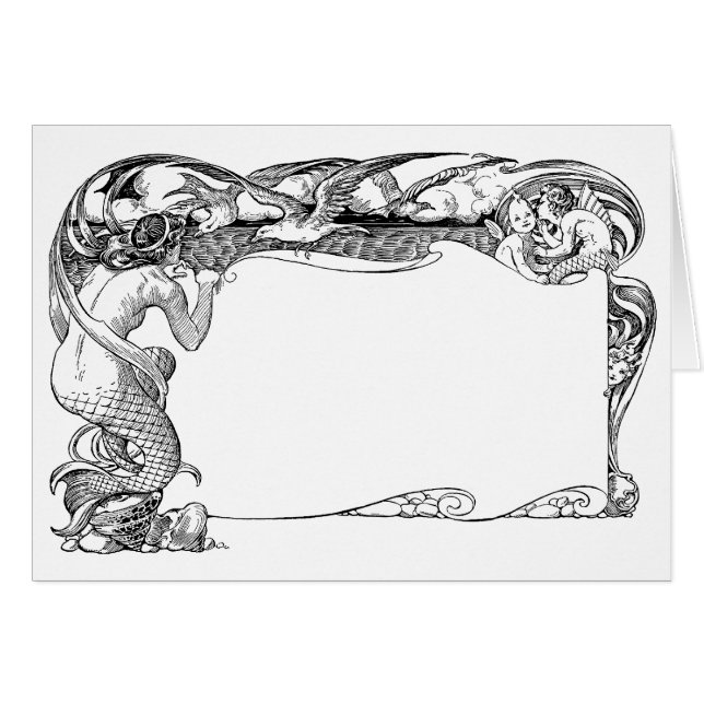 Sirena y gaviotas (Anverso (Horizontal))