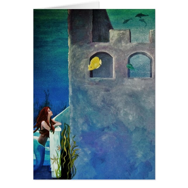 Sirena y peces en el castillo submarino (Frente)