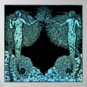 Sirenas de arte nouveau del mar