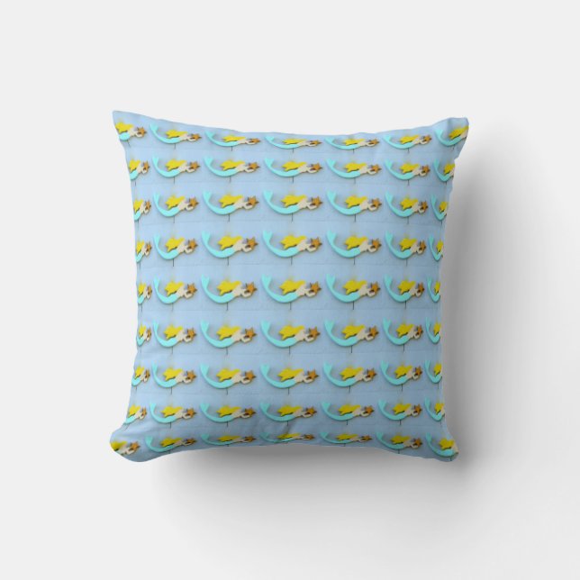 sirenas rubias en almohada azul (Anverso)
