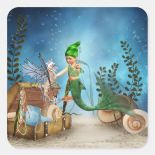 Sirenita 4 Pegatinas