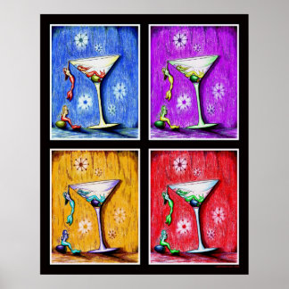 Sirenita de arte pop Martinis