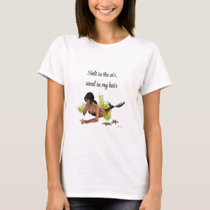 Sirenita de brunette con camiseta de mujeres Starf