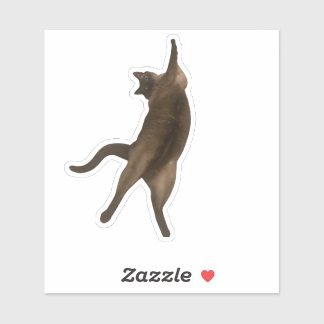 SirPercyPaws - Funny Pose Cat Pegatina (Hoja)