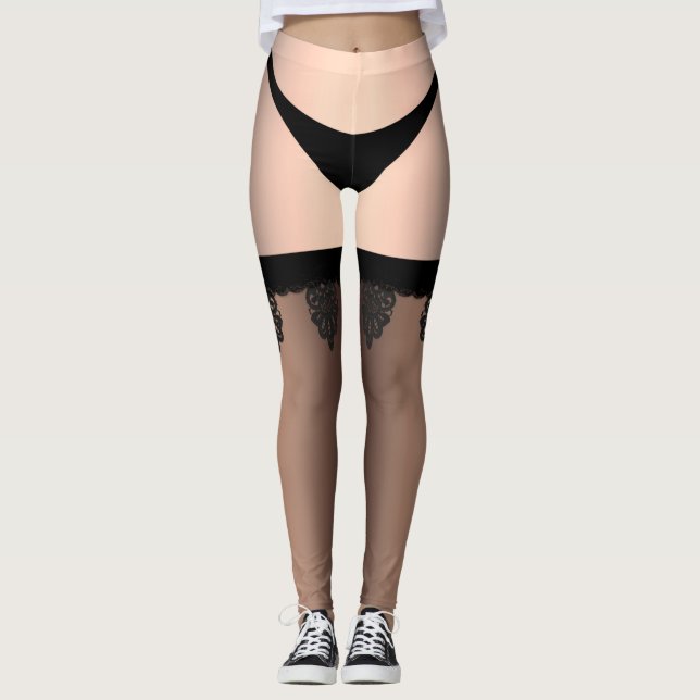 Sissy Sheer Lingerie Chastity Cover Leggings (Anverso)