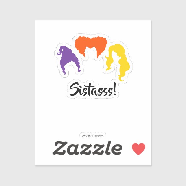 ¡Sistassas! Hocus Pocus Pegatinas de otoño temátic (Hoja)