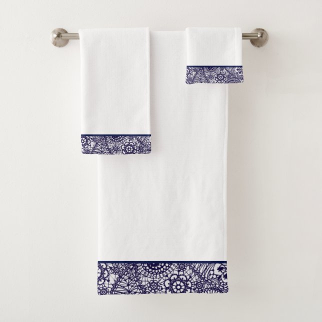 Sistema blanco de la toalla de Paisley de la (In situ)