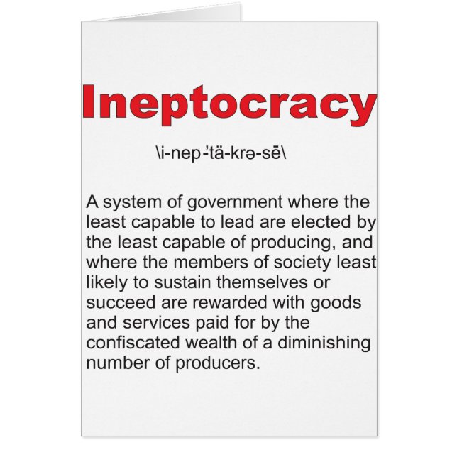 Sistema de gobierno loco de Ineptocracy (Frente)