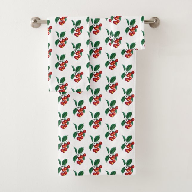 Sistema de la toalla de baño de las cerezas del (In situ)