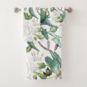 Sistema de la toalla de baño de las flores de la