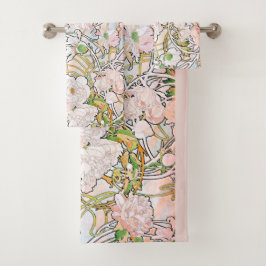 Sistema de la toalla de baño de las flores del