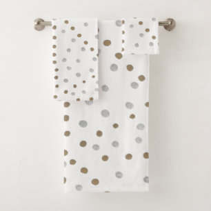 Sistema de la toalla de baño de los lunares de la