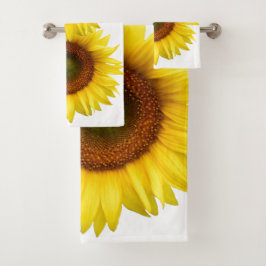 Sistema de la toalla de baño del girasol del día