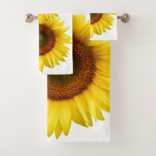 Sistema de la toalla de baño del girasol del día