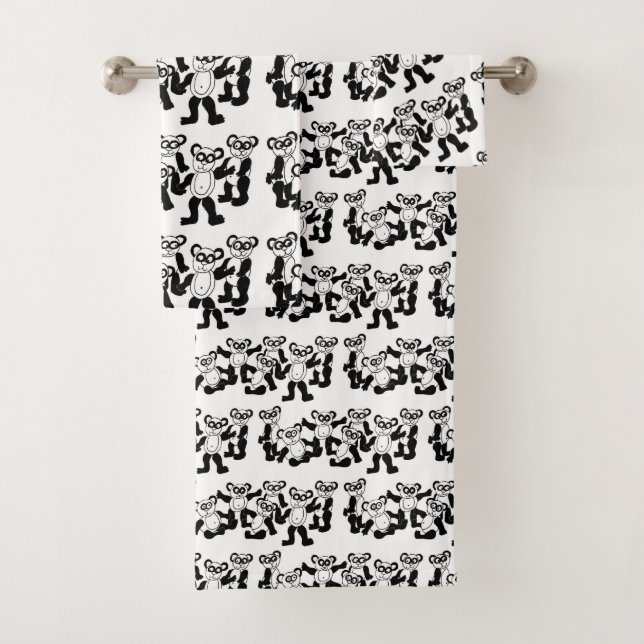 sistema de la toalla de los amigos de la panda (In situ)