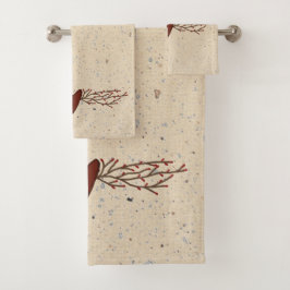 Sistema de la toalla del corazón de la baya de la