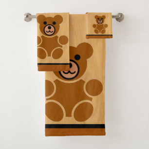 Sistema de la toalla del cuarto de baño del oso d