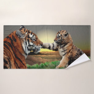 Sistema de la toalla del cuarto de baño del tigre