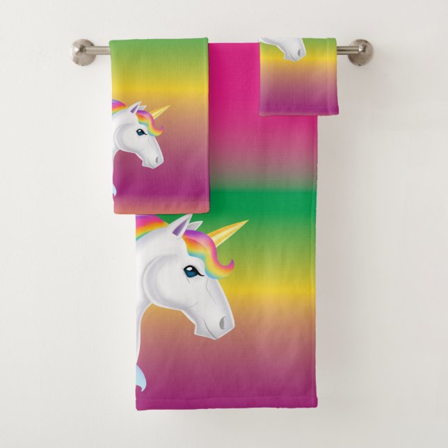 Sistema de la toalla del unicornio del arco iris (In situ)