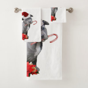 Sistema del perrito de Pitbull del navidad de