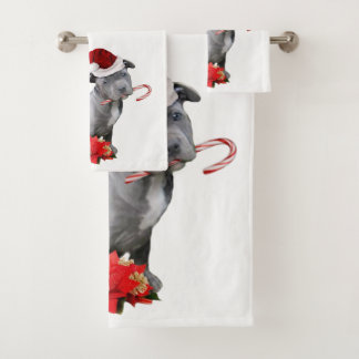 Sistema del perrito de Pitbull del navidad de