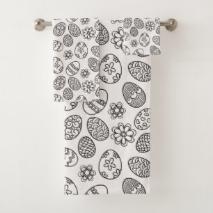 Sistema elegante de la toalla del estampado de