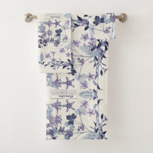 Sistema francés de la toalla de baño de las flor