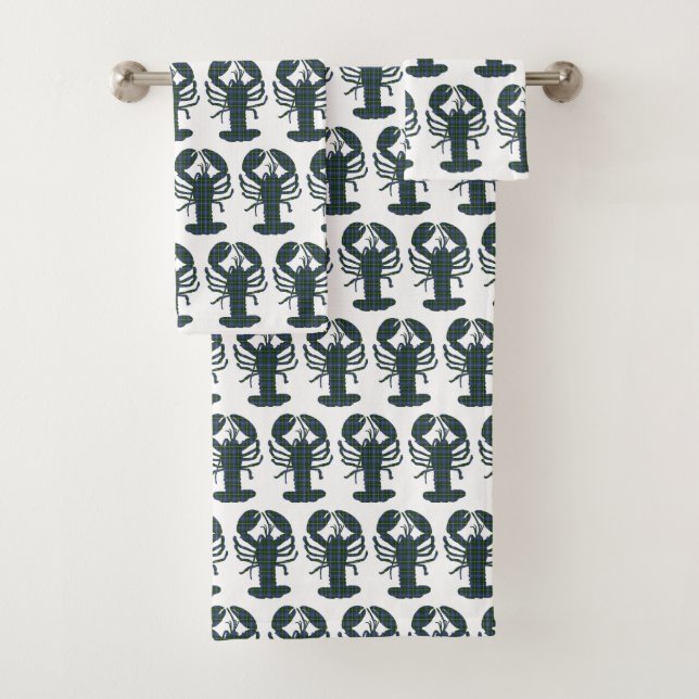 Sistema lindo de la toalla de mano del tartán de (In situ)