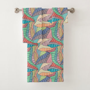 Sistema modelado multicolor de la toalla de baño