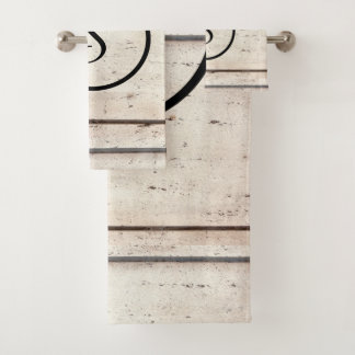 Sistema rústico de la toalla del monograma del