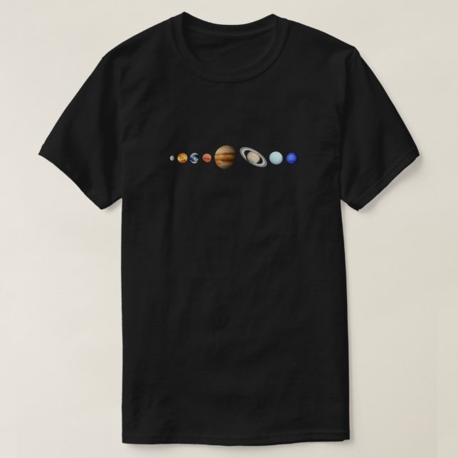 Sistema solar de camisetas unisex (Diseño del anverso)
