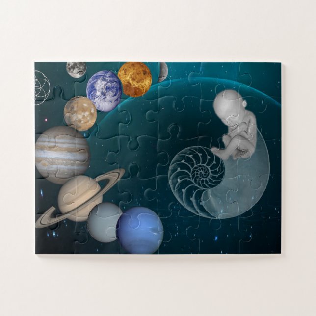 Sistema solar, enfermería espacial, rompecabezas e (Horizontal)