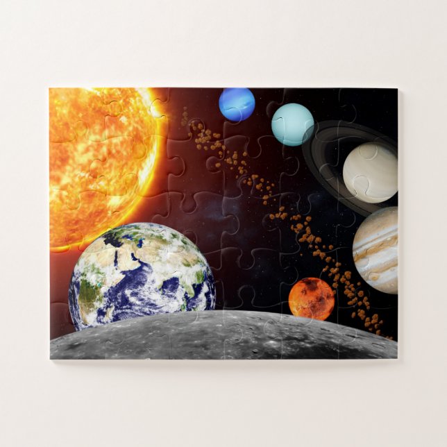 Sistema solar, enfermería espacial, rompecabezas e (Horizontal)