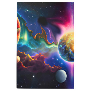 Sistema solar entrando en arte Metalizado de pared