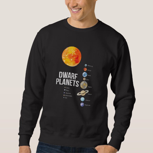 Sistema solar para camisetas de planetas (Anverso)